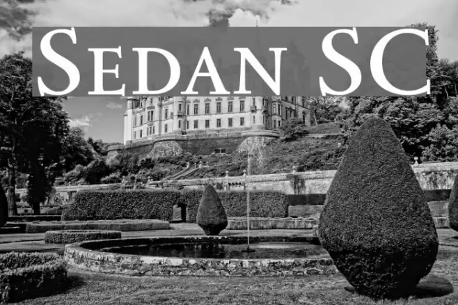 Sedan SC Font examples