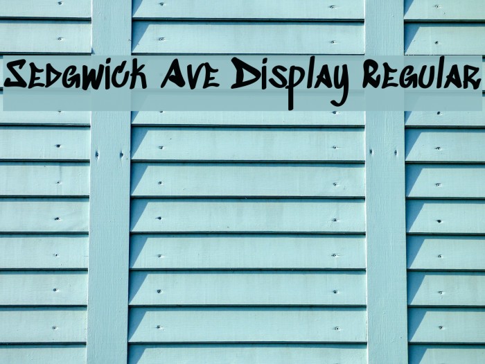 Sedgwick Ave Display Regular Font examples