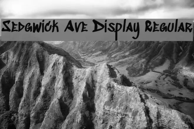 Sedgwick Ave Display Regular Font examples