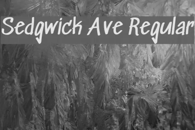 Sedgwick Ave Regular Font examples