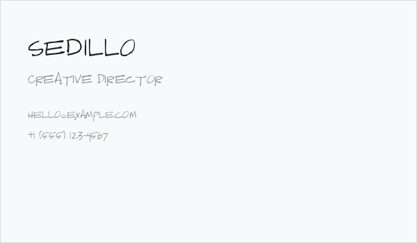 Sedillo Business Card
