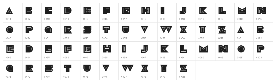 Seduction Regular Character Map