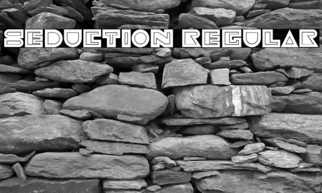 Seduction Regular Font examples
