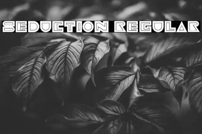 Seduction Regular Font examples