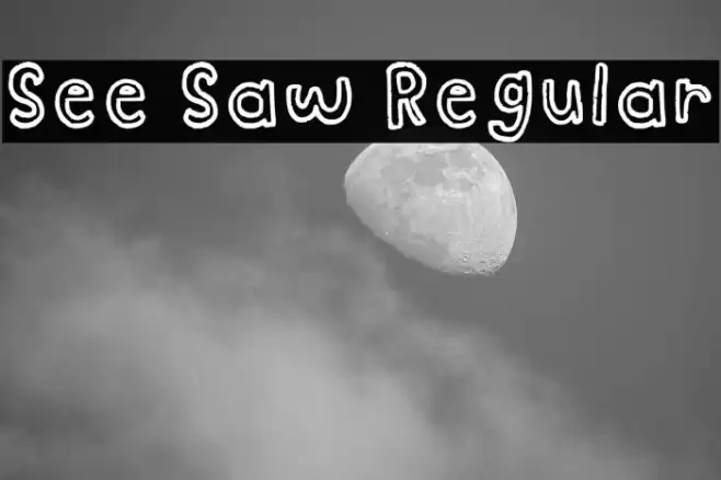 See Saw Regular Font examples
