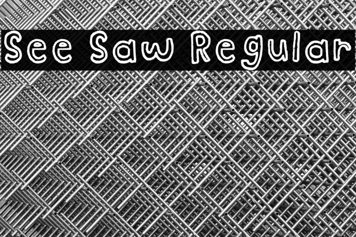 See Saw Regular Example 3