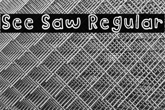 See Saw Regular Font examples