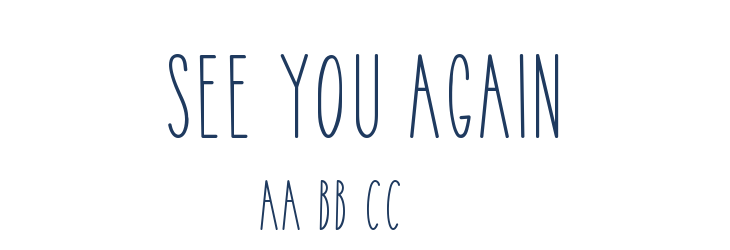 See You Again Font Preview