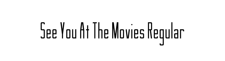See You At The Movies Regular Font