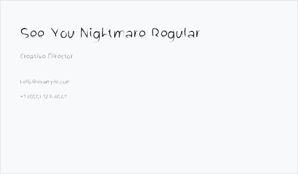 See You Nightmare Regular Business Card