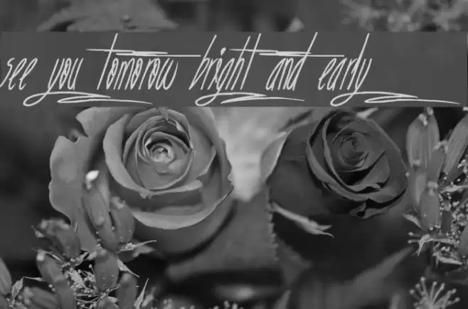 See you tomorow bright and early Schriftart examples