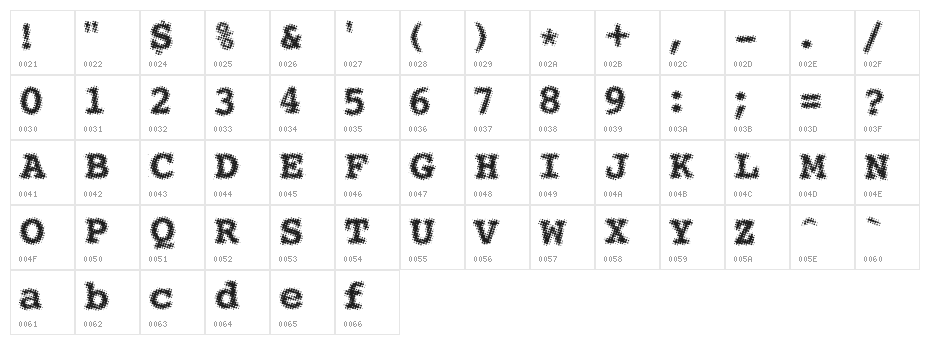 SeeYourPoint Character Map
