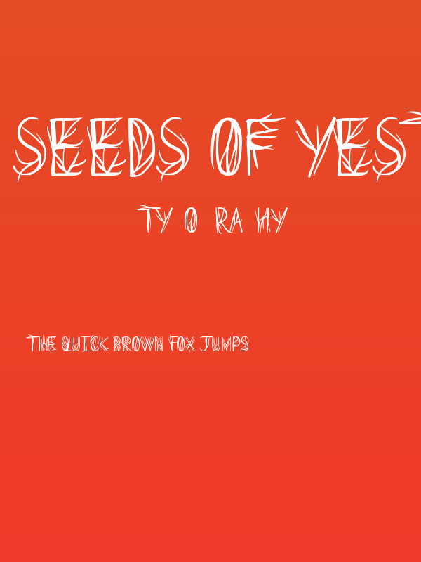 Seeds of Yesterday Poster