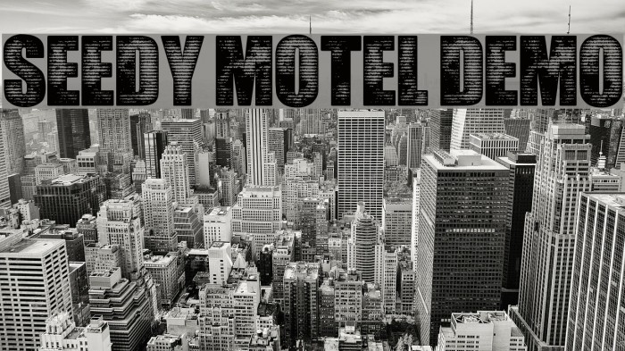 Seedy Motel DEMO Fonte examples