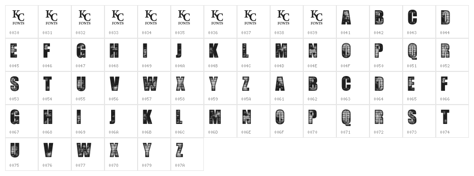 SeedyMotelDEMO Character Map