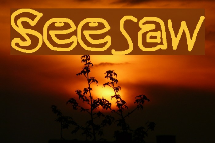 Seesaw Font examples