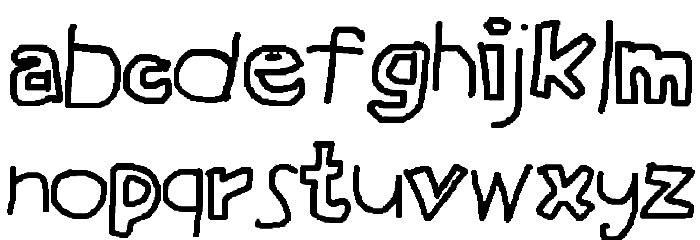Seesaw Font LOWERCASE