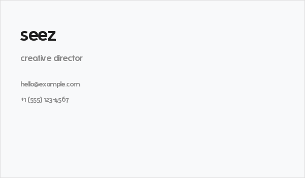 Seez Business Card