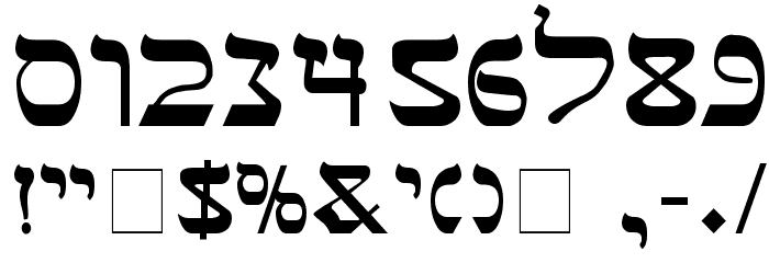 Sefer AH Font OTHER CHARS