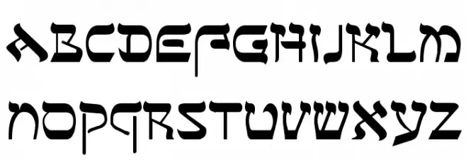 Sefer AH 字体 大写