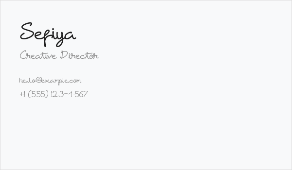 Sefiya Business Card