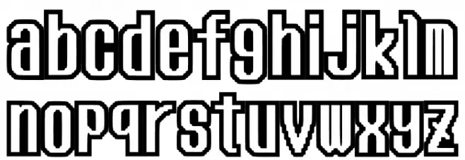 Sega Arcade Font Regular Fuentes MINÚSCULAS