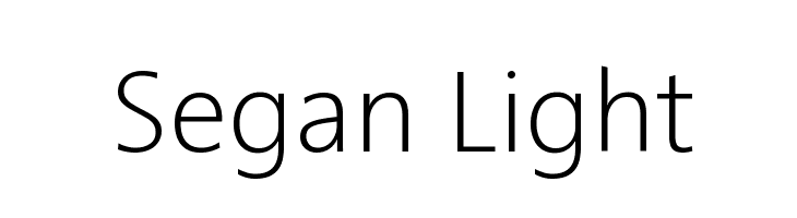 Segan Light Font
