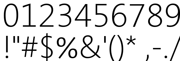 Segan Light Font OTHER CHARS