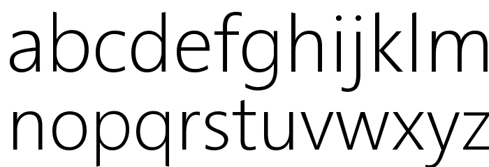 Segan Light Font LOWERCASE