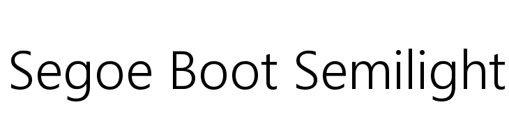 Segoe Boot Semilight Font