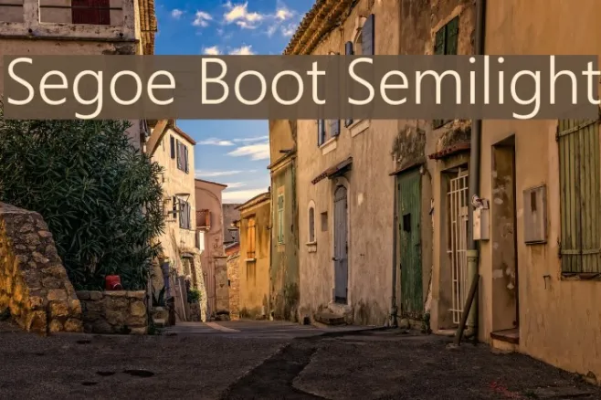 Segoe Boot Semilight Example 3