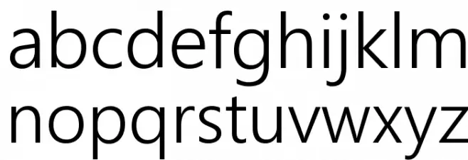 Segoe Boot Semilight Font LOWERCASE