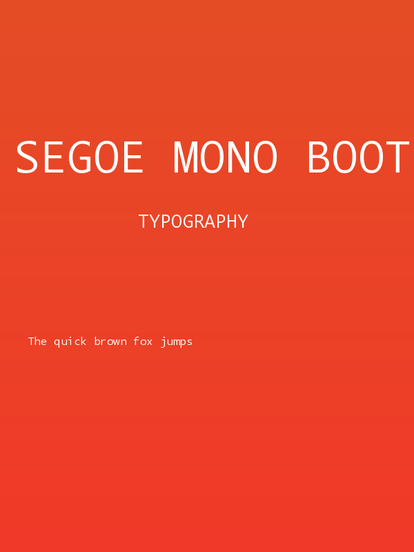 Segoe Mono Boot Poster
