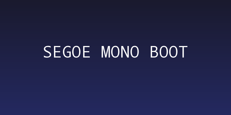 Segoe Mono Boot Social Header