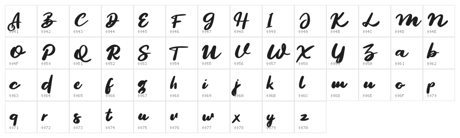 Segoul FREE Character Map