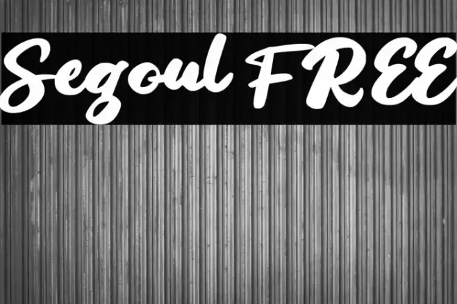 Segoul FREE Font examples