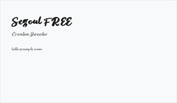 Segoul FREE Business Card