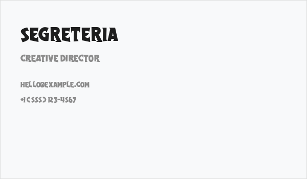Segreteria Business Card