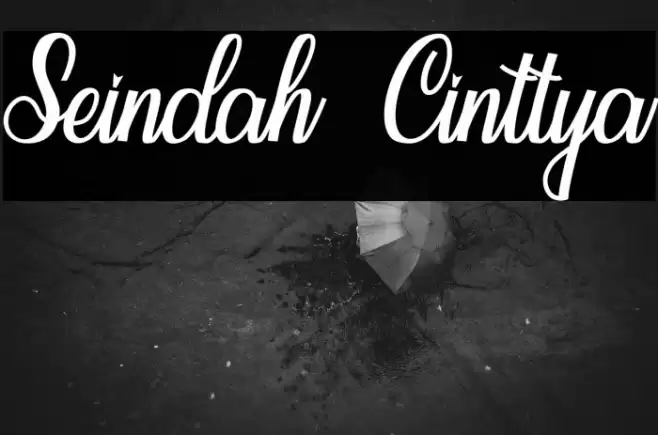 Seindah Cinttya Font examples