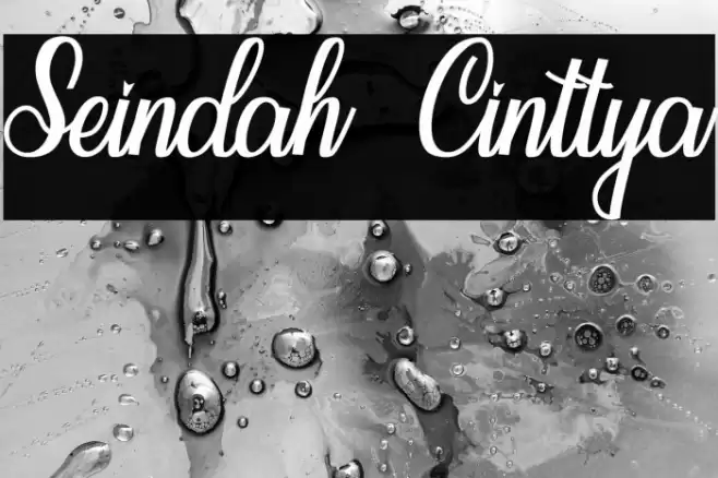 Seindah Cinttya Font examples