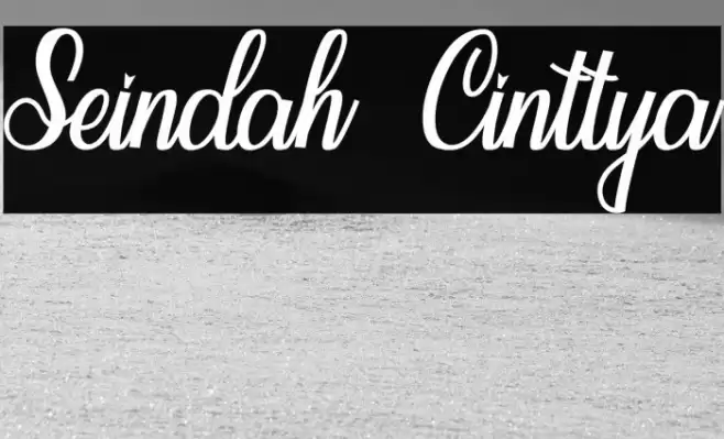 Seindah Cinttya Font examples