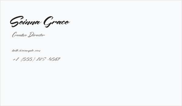 Seinna Grace Business Card