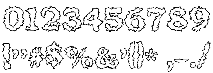 Seismacrap Schriftart Anderer Schreiben