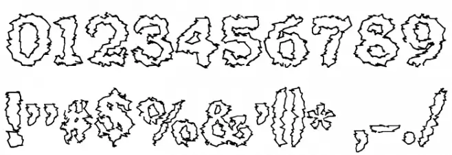 Seismacrap Schriftart Anderer Schreiben