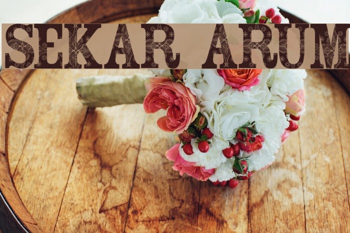 Sekar Arum Font examples