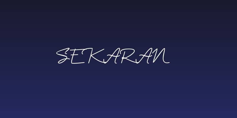 Sekaran Social Header