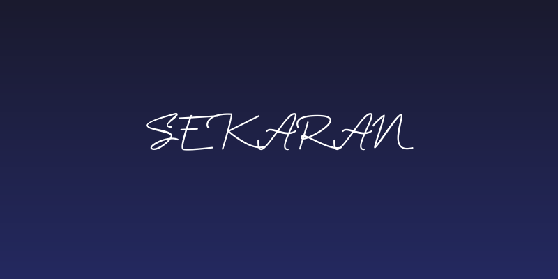 Sekaran Social Header