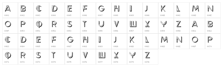 Sekeco Regular Character Map