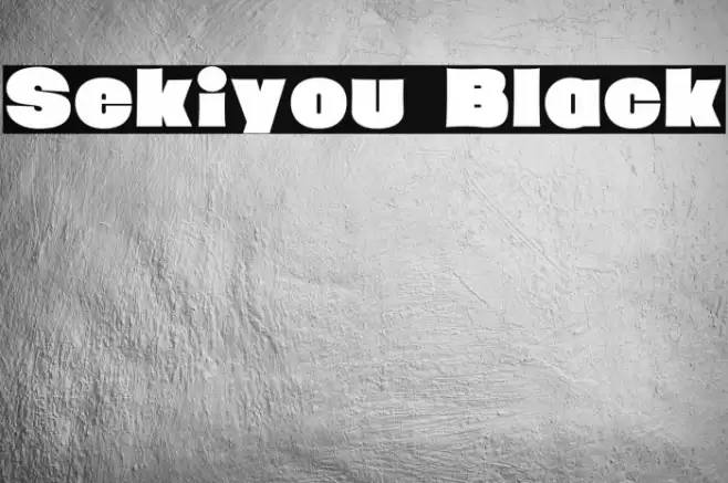 Sekiyou Black Font examples