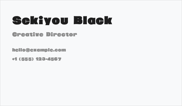 Sekiyou Black Business Card